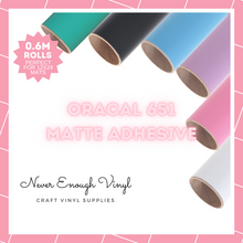Load image into Gallery viewer, ORACAL 651M - Permanent Matte Adhesive - 0.6M Rolls