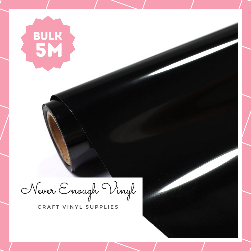 Regular Heat Transfer Vinyl (Black) - 5M Bulk