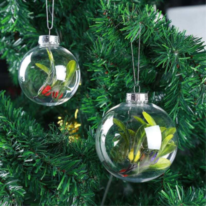 Clear Plastic Bauble - 8cm Diameter