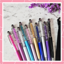 Load image into Gallery viewer, Crystal Pen With Stylus - 10 pc (1 of each colour)
