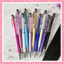 Load image into Gallery viewer, Crystal Pen With Stylus - 10 pc (1 of each colour)
