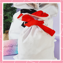 Load image into Gallery viewer, Luxury Santa Sack - Blank - Red &amp; Black Ribbon
