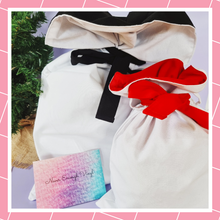 Load image into Gallery viewer, Luxury Santa Sack - Blank - Red &amp; Black Ribbon
